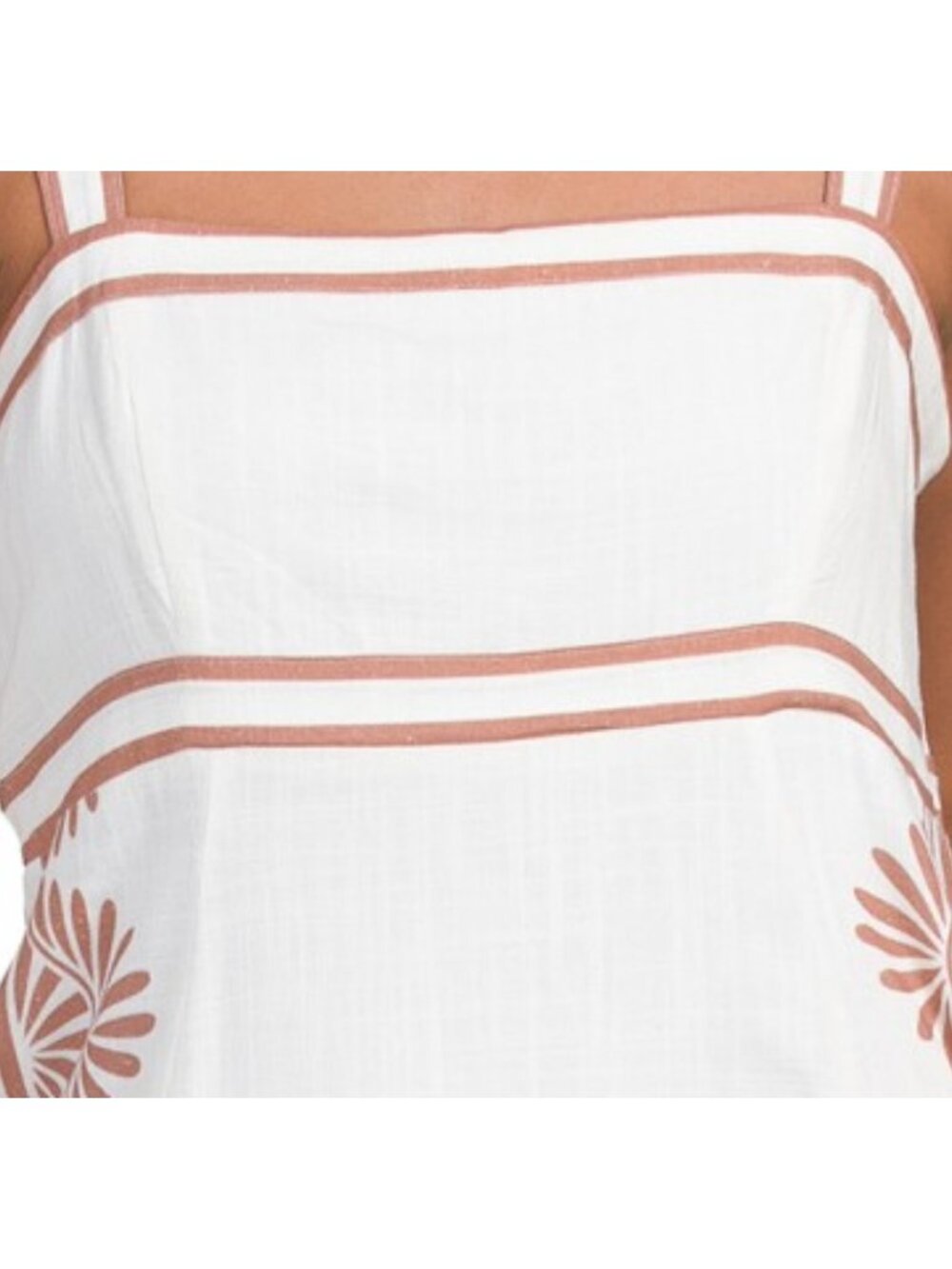 WHITE CLOSET Linen Blend Sleeveless Placed Floral Maxi Dress - Picture 3 of 5